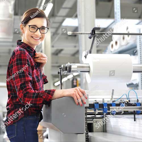 Graphic illustration oof glowing hexagonal tiles. An icon representing customer service glows in the center of one tile.